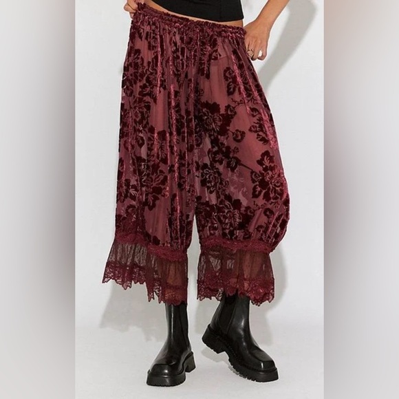 NWT FREE PEOPLE FOREVER YOUNG BURNOUT PANTS - Picture 2 of 4